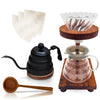 Wood Coffee Pour Over Coffee Maker Set – Premium Wooden Handcrafted Drip Coffee Maker Pour Over – Portable Design - Ultimate Brewing Experience – Coffee Pour Over Set – Made in the USA (Complete Set)