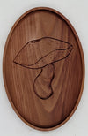 Small Catch All Tray with Bolete Carving